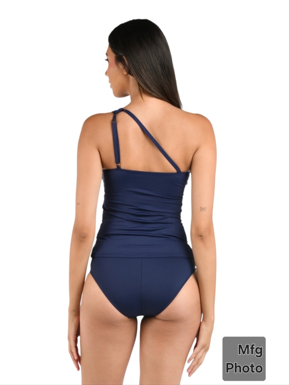 La Blanca Island Goddess One Shoulder Keyhole Tankini Set, Womens 8 - Picture 2 of 10